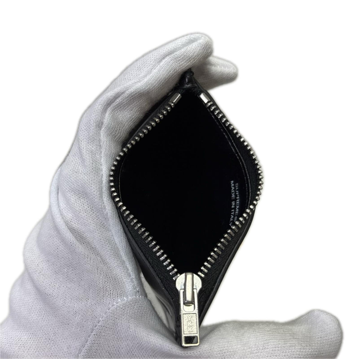 コンパクトウォレット Supreme Leather Zip Card Holder "Black" ブラック