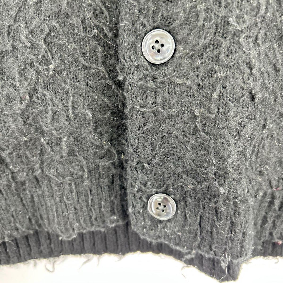 カーディガン ｱｸﾘﾙ BLK L ブラック