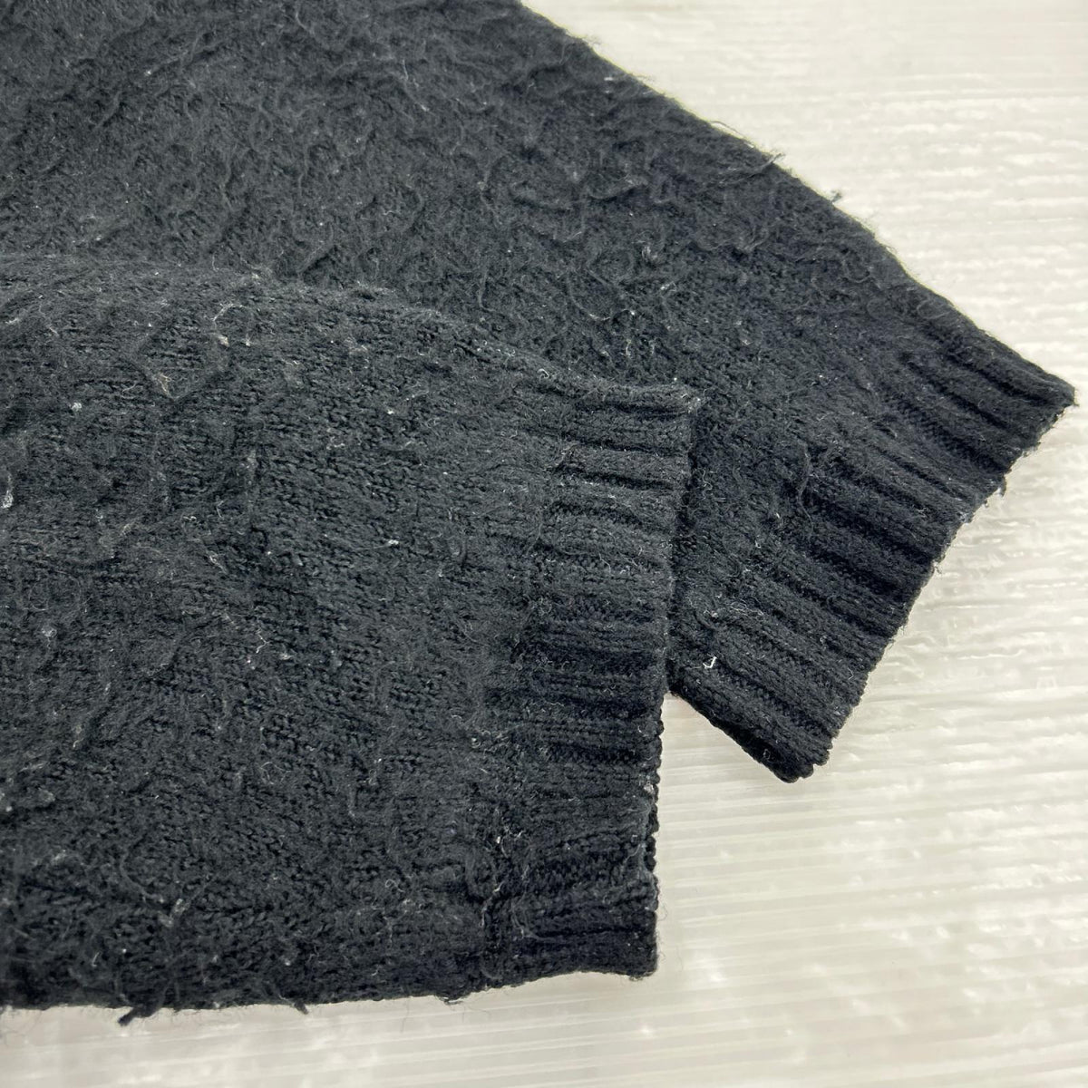 カーディガン ｱｸﾘﾙ BLK L ブラック