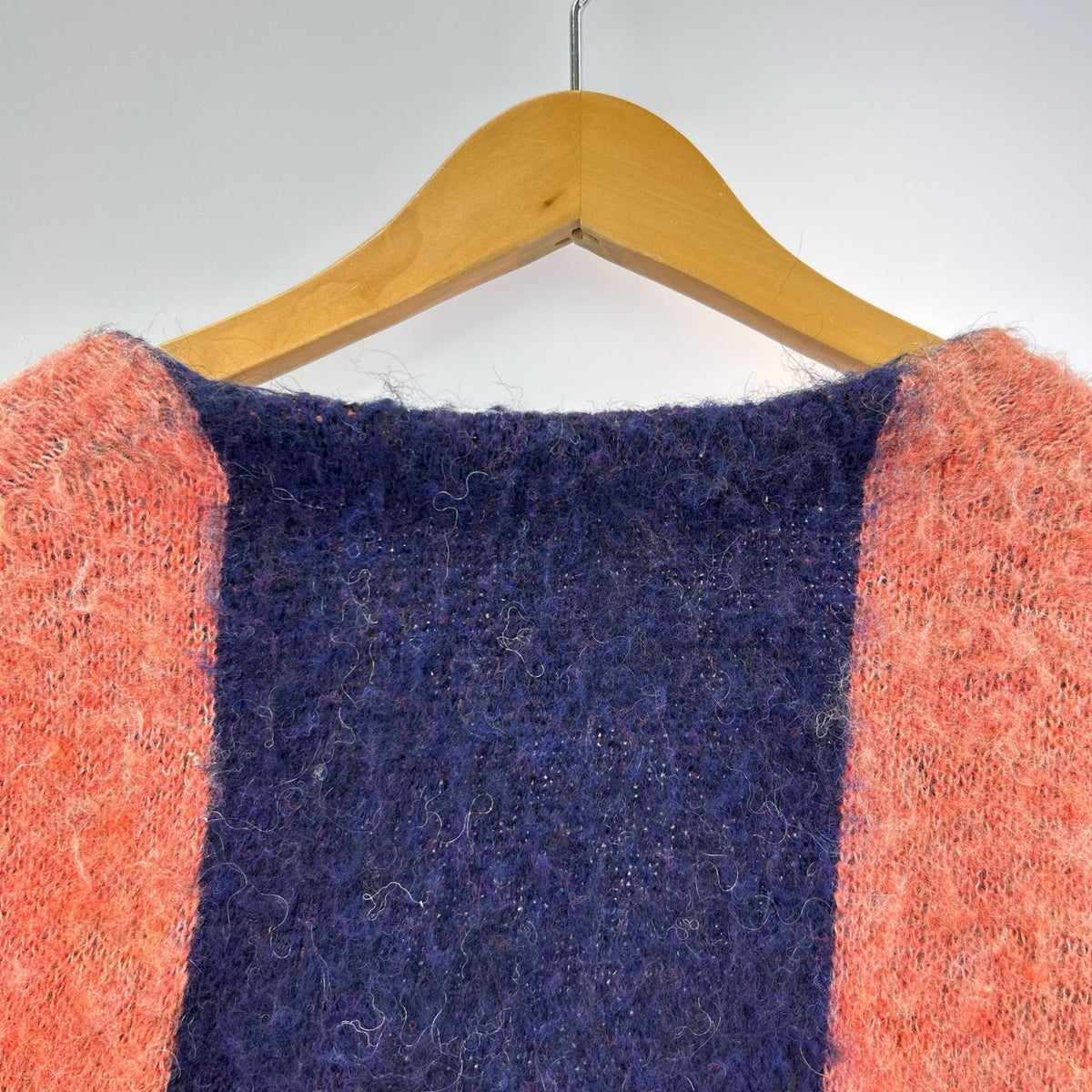 カーディガン VINTAGE MOHAIR STRIPE CARDIGAN M マルチカラー