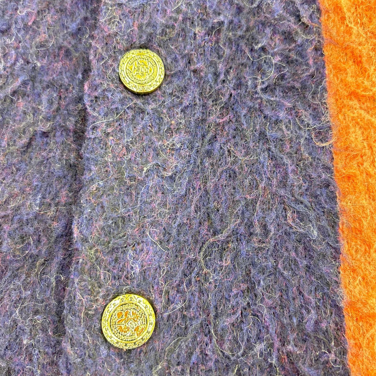カーディガン VINTAGE MOHAIR STRIPE CARDIGAN M マルチカラー