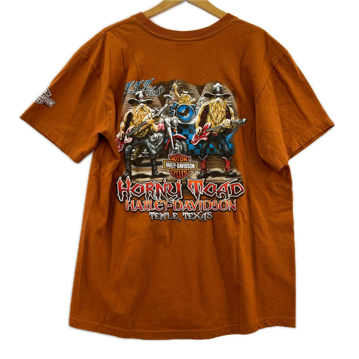 半袖Ｔシャツ USA製/HORNY TOAD/ｵﾚﾝｼﾞ L ブラウン