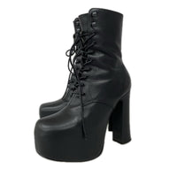 ブーツ HYSTERIC GLAMOUR ﾎﾞﾘｭｰﾑｿｰﾙ ﾋｰﾙﾌﾞｰﾂ ﾌﾞﾗｯｸ 23.5cm (US5 1/2 UK5 EU37) ブラック