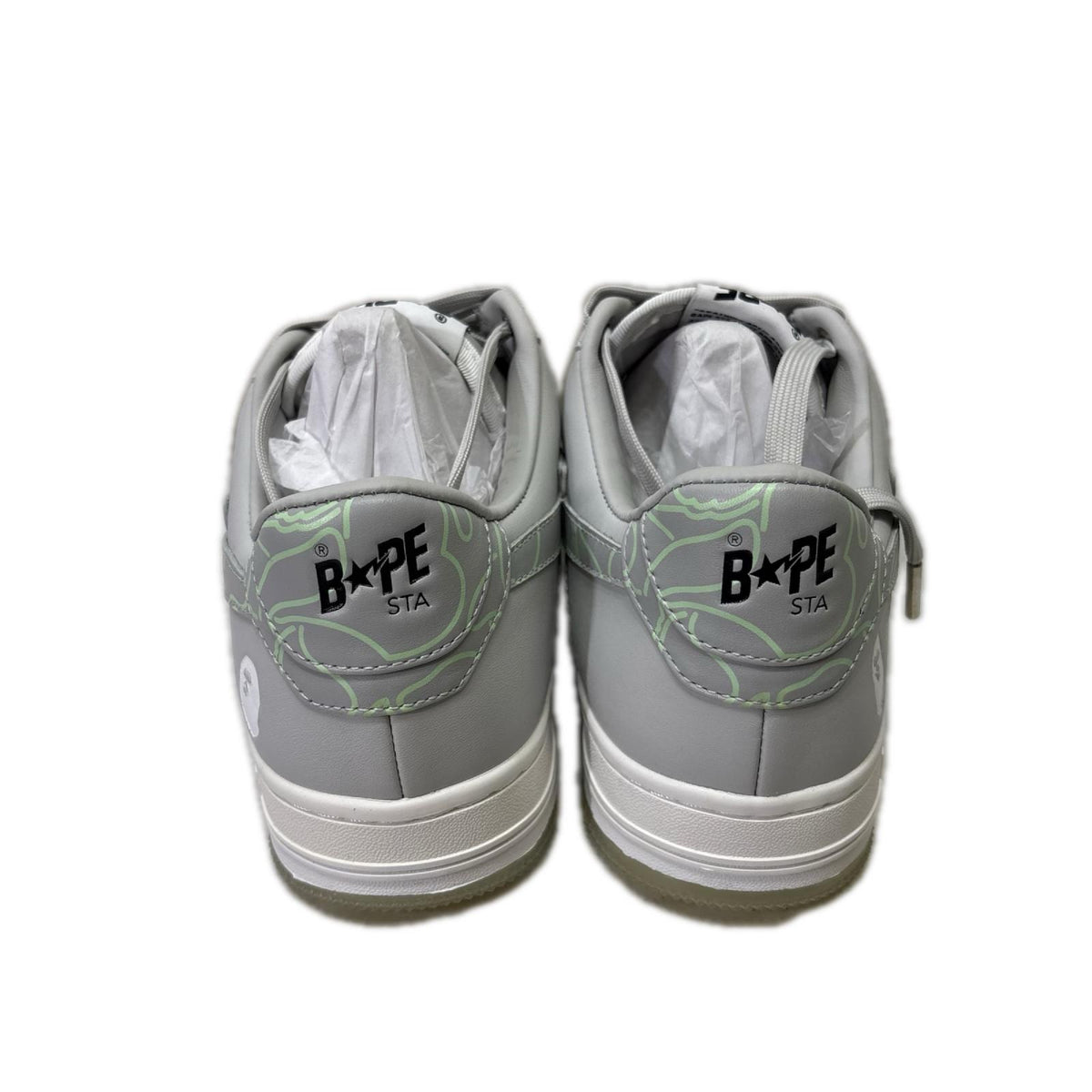 スニーカー BAPE STA TEXT CODE CAMO Grey 27cm (US9 UK8 1/2 EU44) グレー