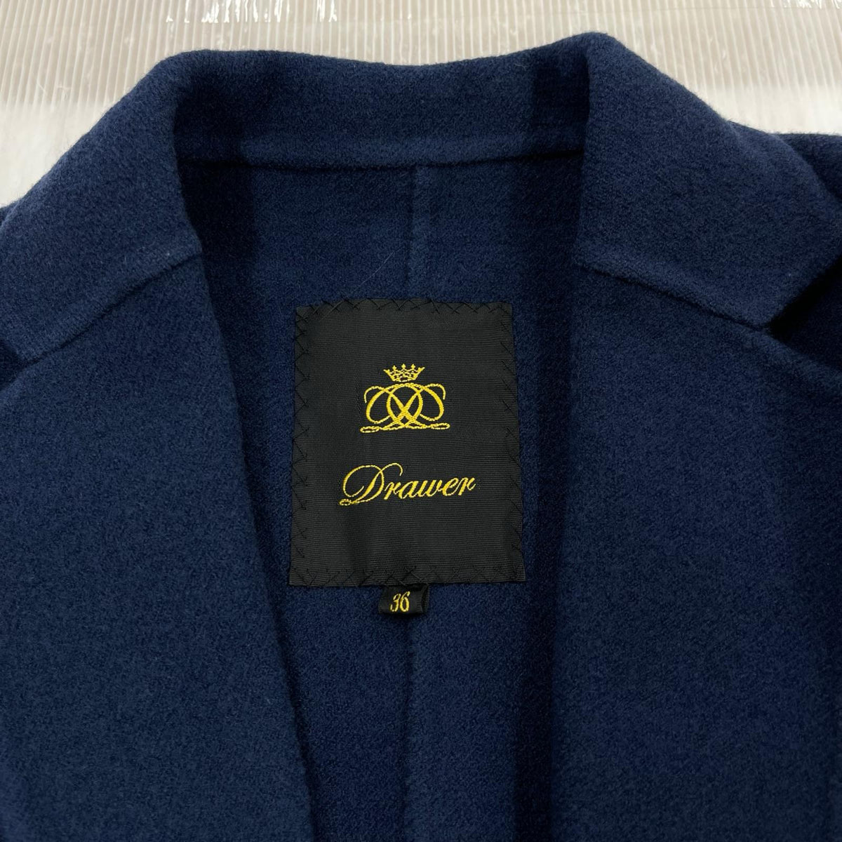 その他アウター シルク混 ウール ロング チェスター コート 36 ブルー