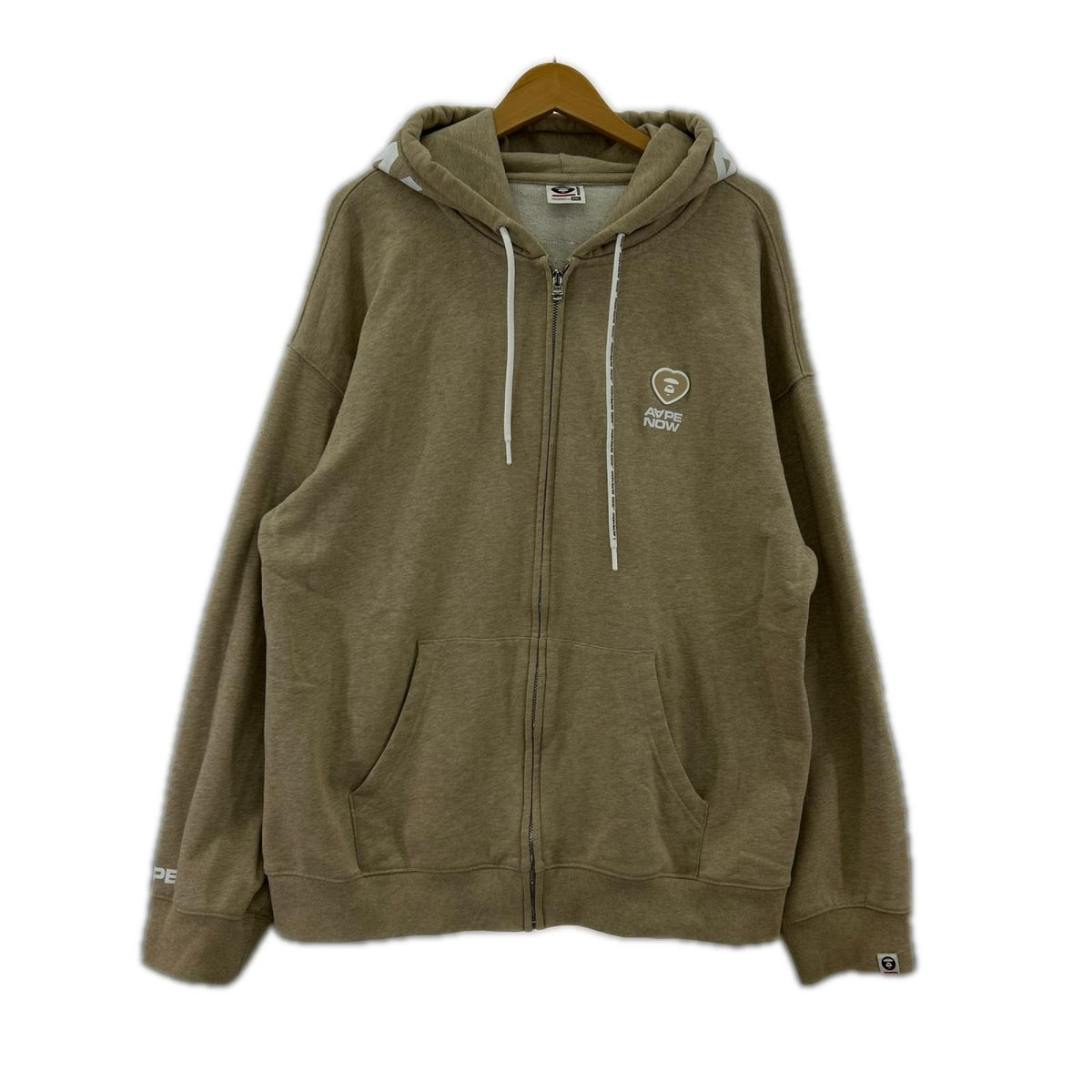 パーカー AAPENOW moonface heart logo hoodie ベージュ