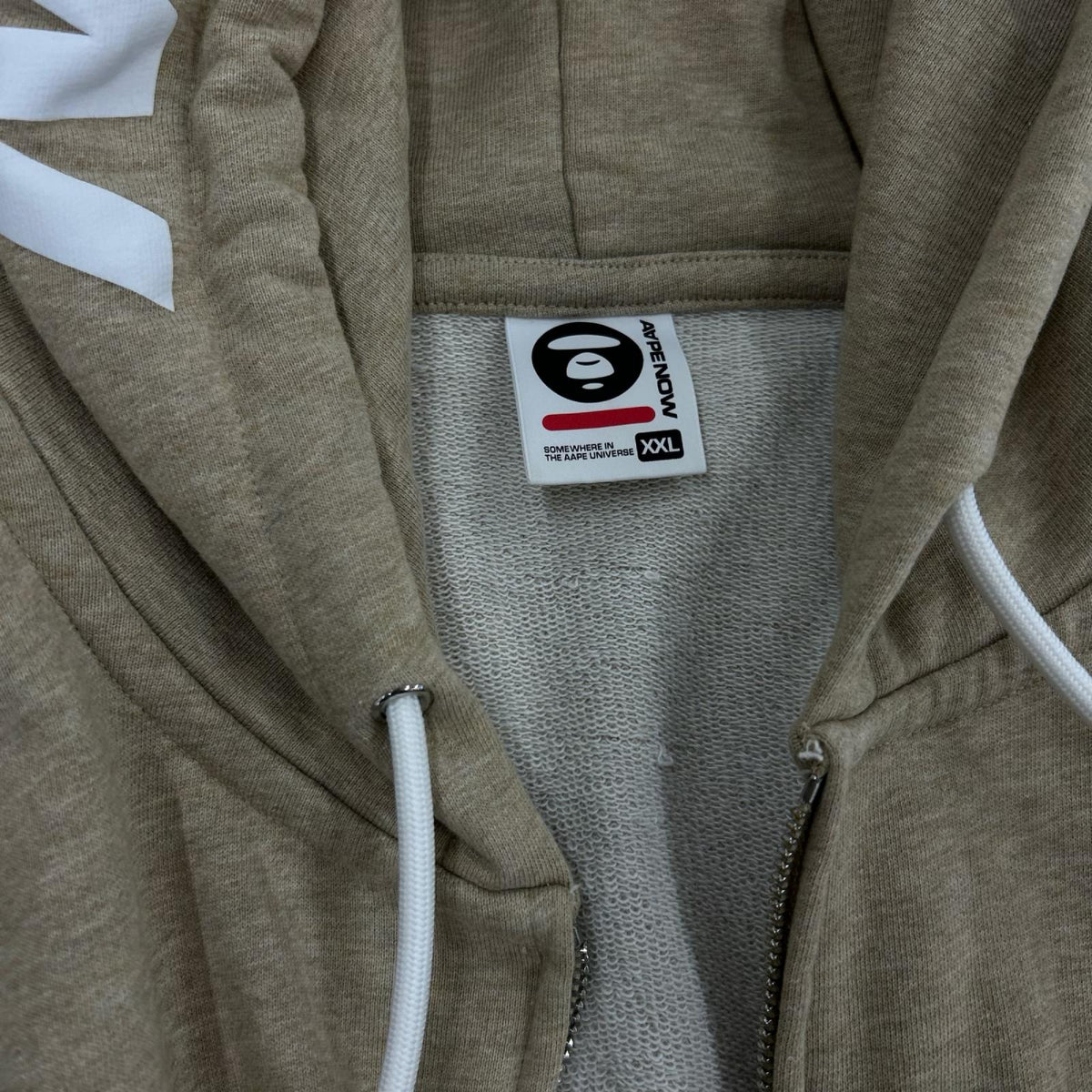 パーカー AAPENOW moonface heart logo hoodie ベージュ