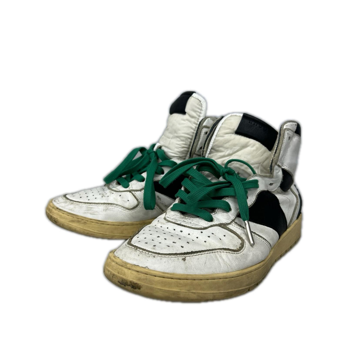 スニーカー RHUDE ﾀﾞﾒｰｼﾞ加工 WHT ホワイト