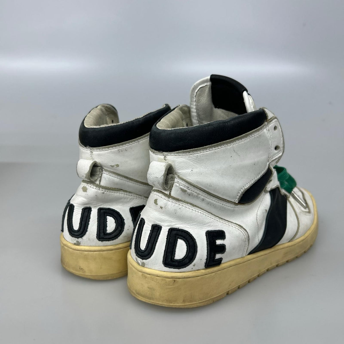 スニーカー RHUDE ﾀﾞﾒｰｼﾞ加工 WHT ホワイト