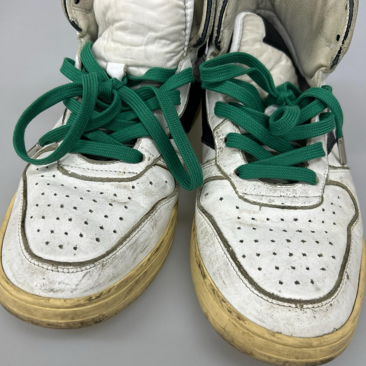 スニーカー RHUDE ﾀﾞﾒｰｼﾞ加工 WHT ホワイト