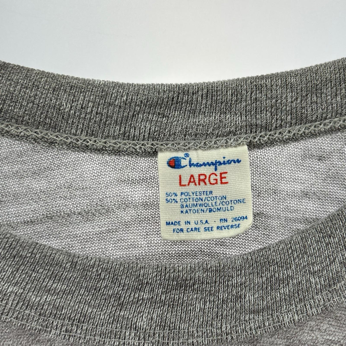 半袖Ｔシャツ 80s ﾄﾘｺﾀｸﾞ後期 S/Sｶｯﾄｿｰ ｸﾞﾚｰ L グレー