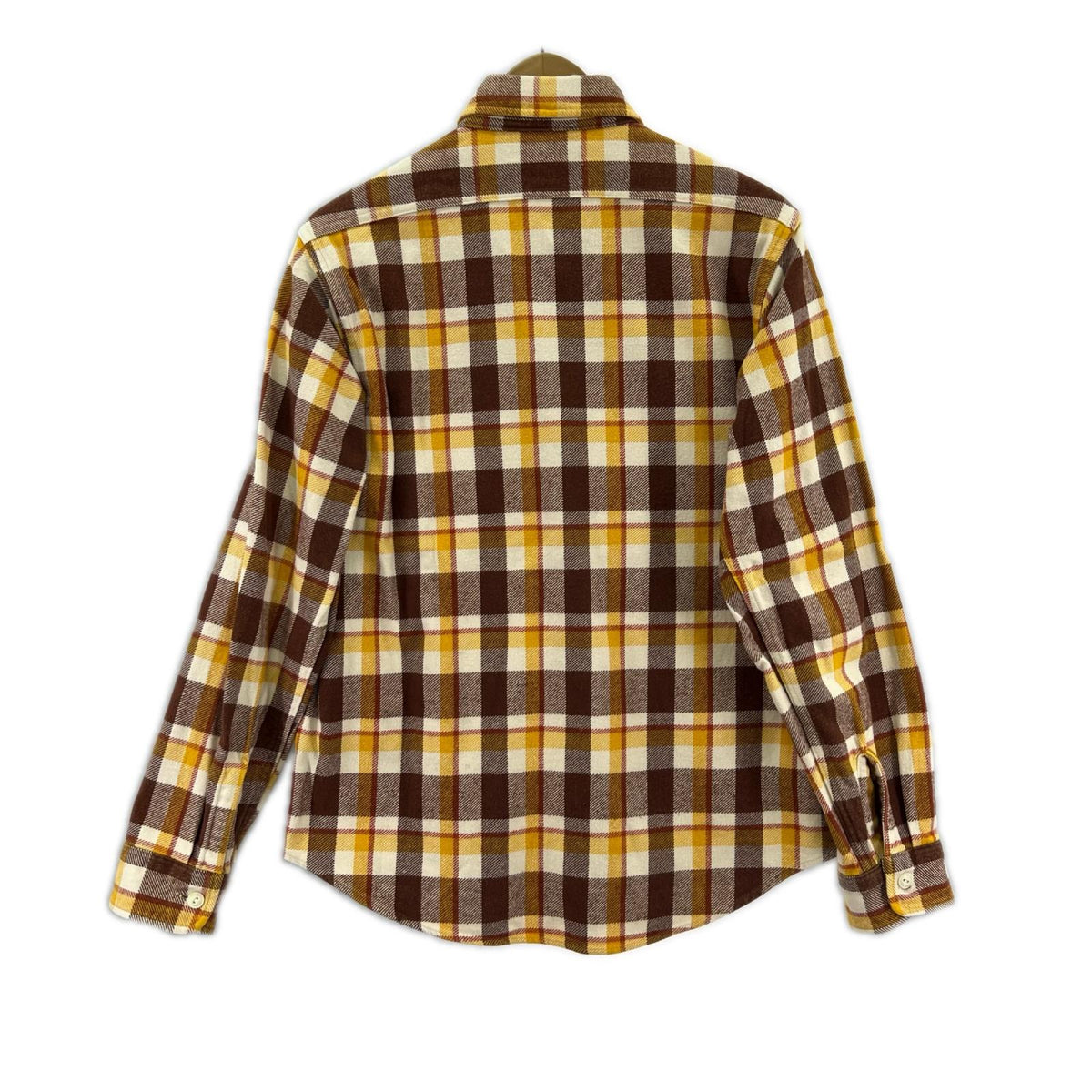 長袖シャツ TWILL CHECK LS WORK SHIRT 茶 M