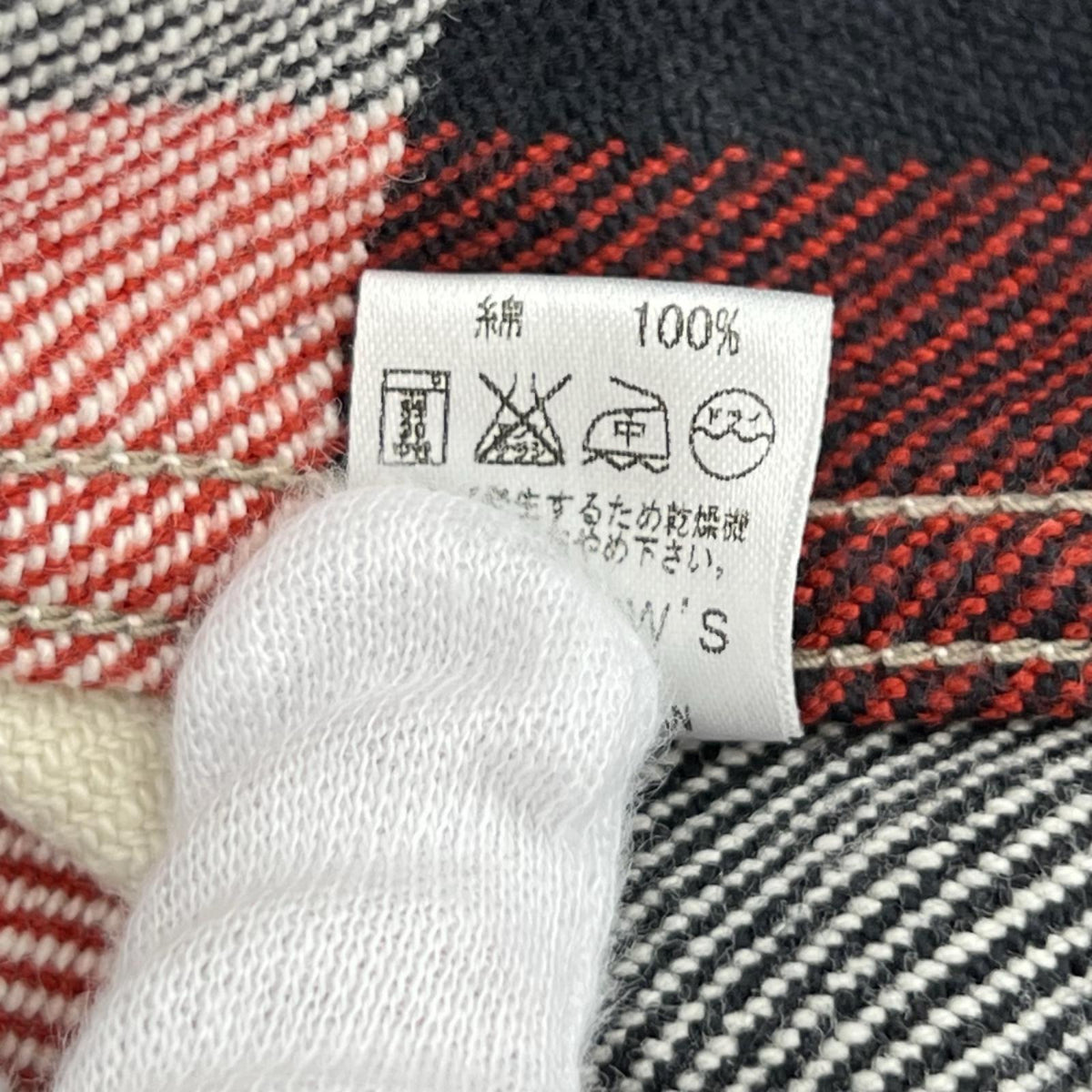 長袖シャツ ﾁｪｯｸ 赤