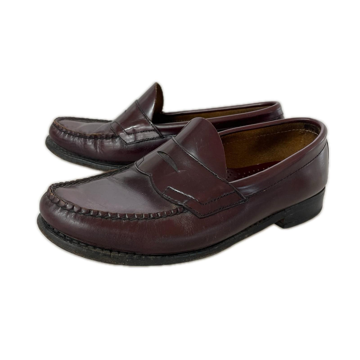 シューズ G.H.BASS ＆ COMPANY Weejuns LOGAN ｺｲﾝﾛｰﾌｧｰ A601 ﾊﾞｰｶﾞﾝﾃﾞｨｰ (8) レッド