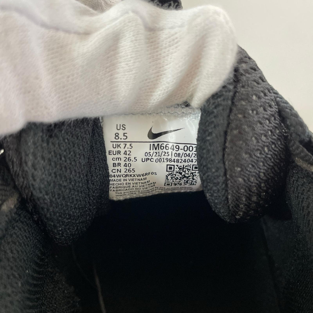 スニーカー NIKE Air More Uptempo Low IM6649-001 黒 (26.5) 26.5cm (US8 1/2 UK8 EU43) ブラック