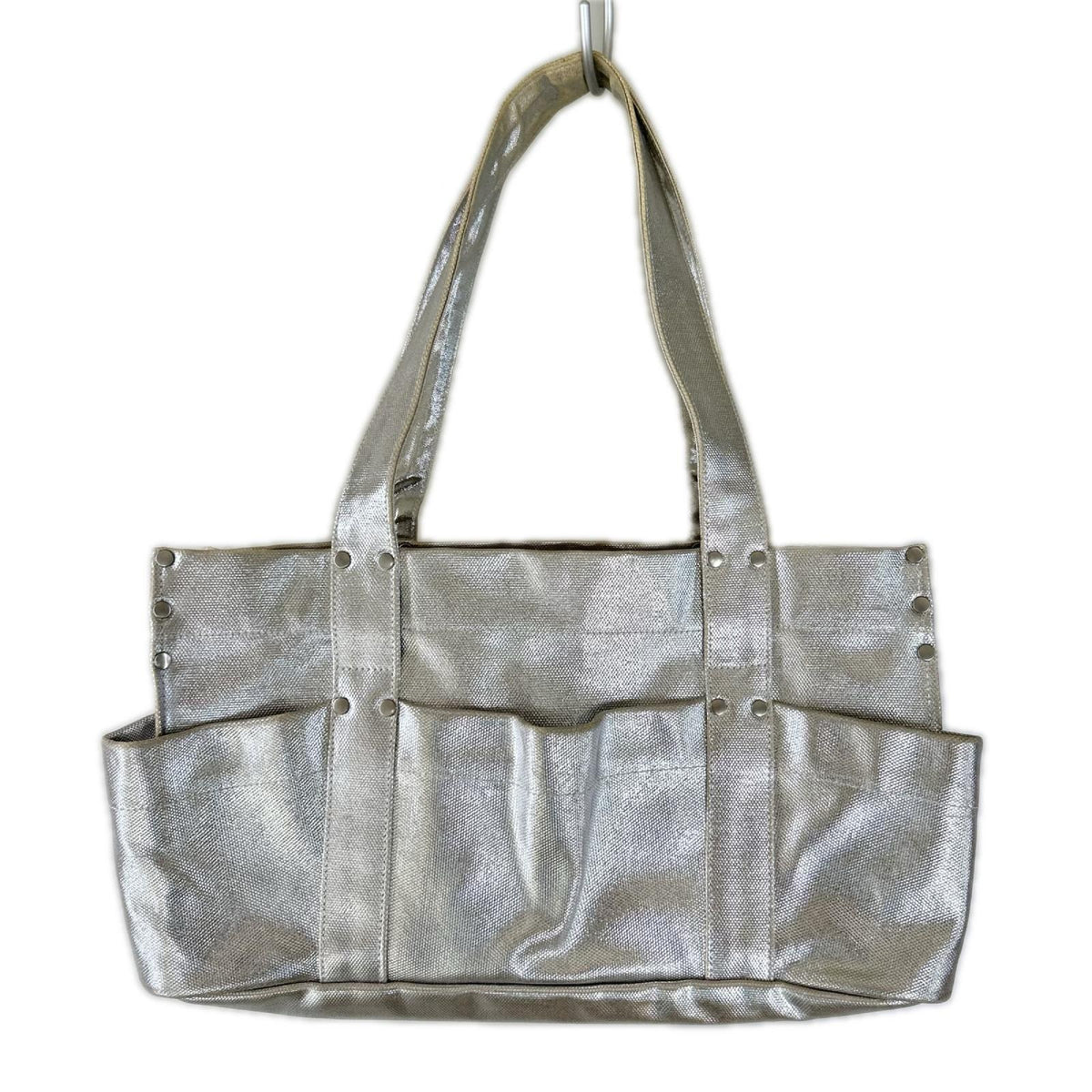 その他バッグ KAPITAL 箔ｷｬﾝﾊﾞｽ ﾌﾞﾘｯｸﾂｰﾙ BAG M シルバー