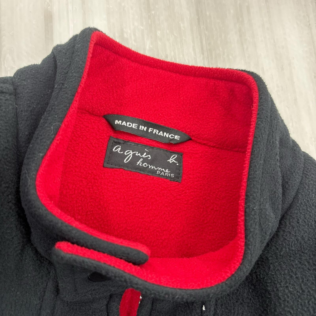 ジャケット homme Fleece Riders Jacket BLK/RED 3 ブラック