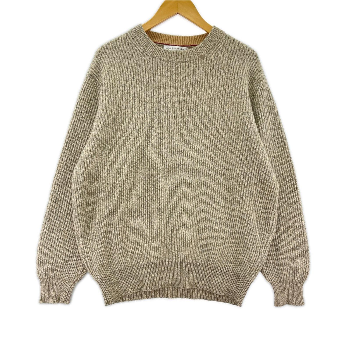 ニット ｶｼﾐﾔ 厚手ｾｰﾀｰ M ベージュ