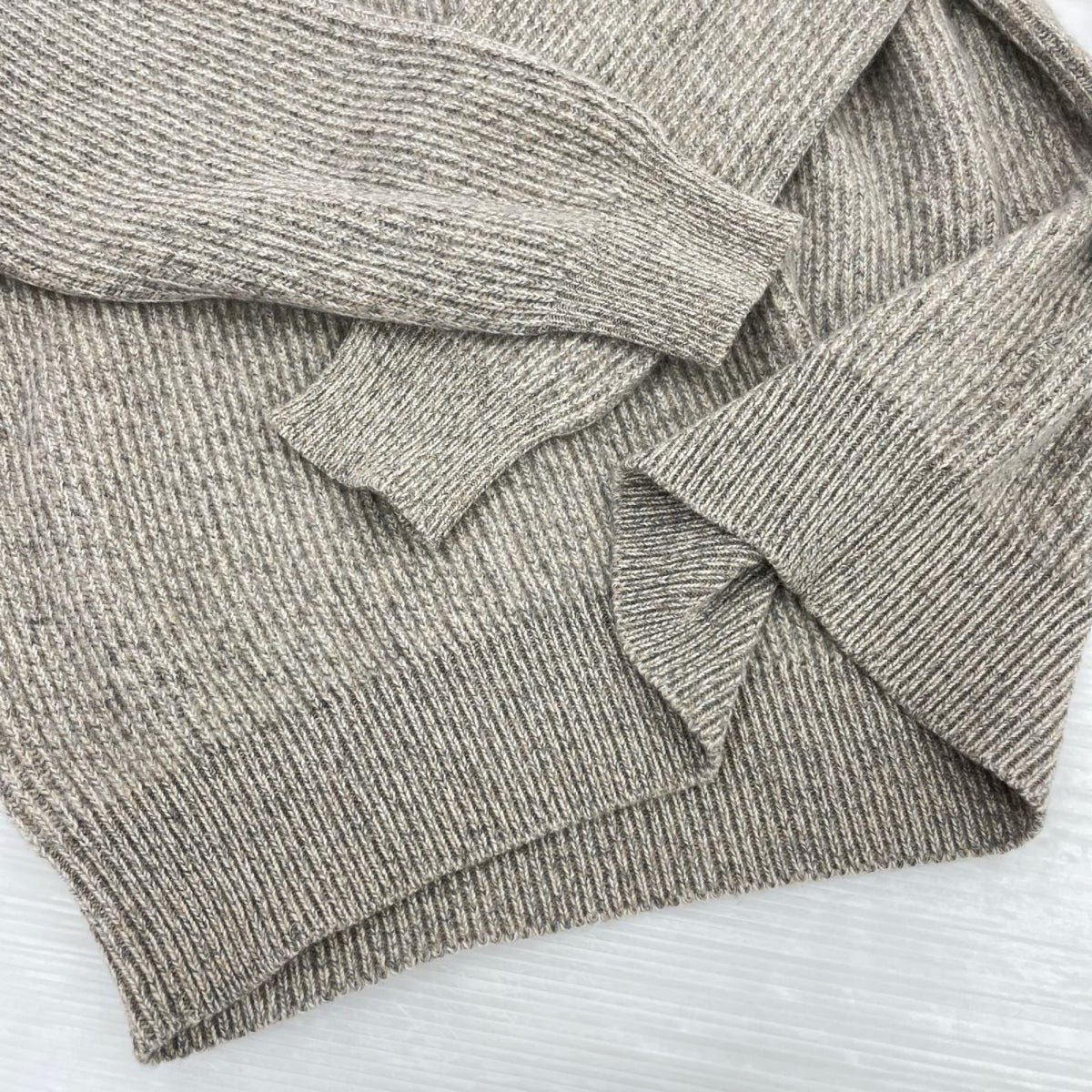ニット ｶｼﾐﾔ 厚手ｾｰﾀｰ M ベージュ