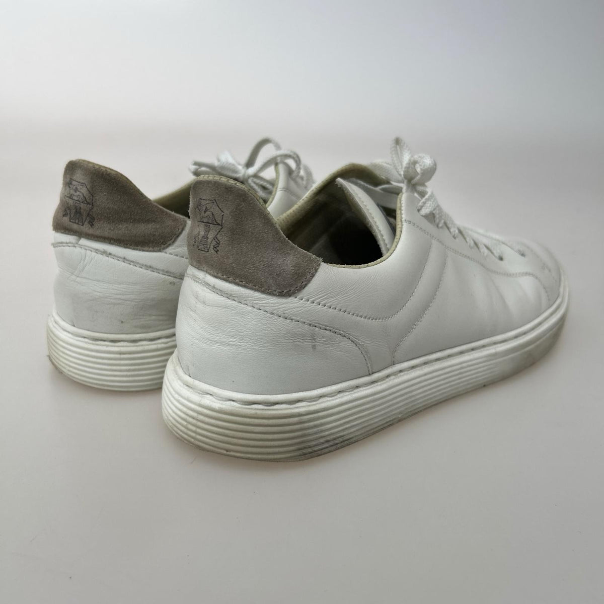 スニーカー leather sneaker 43 ホワイト