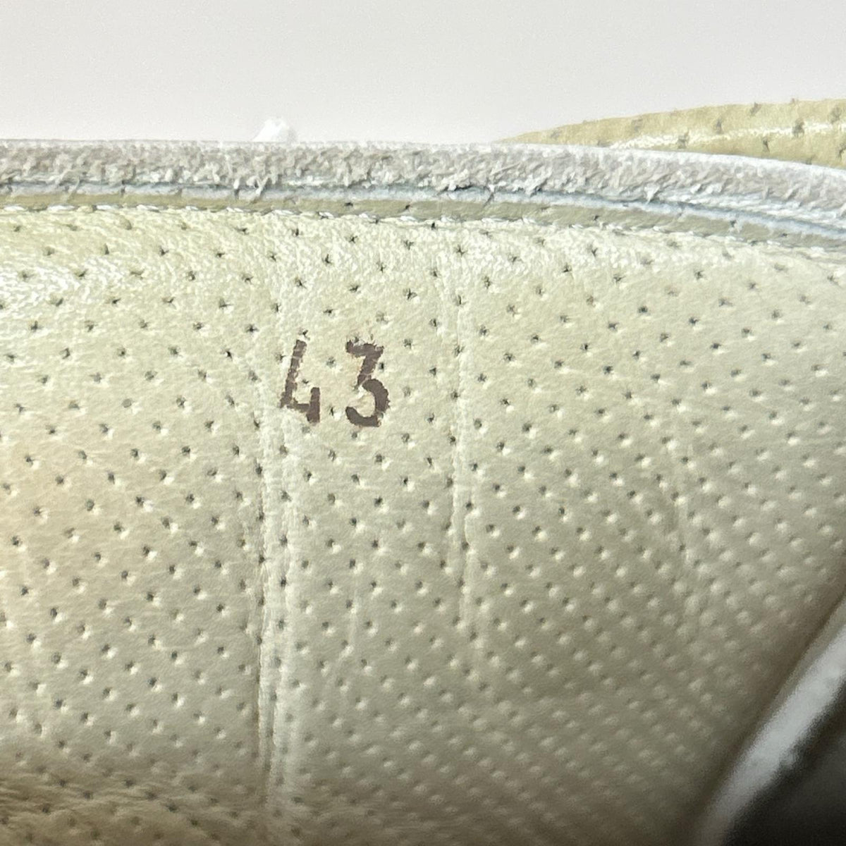 スニーカー leather sneaker 43 ホワイト