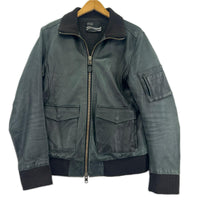 レザージャケット WHO'S WHO gallery Real Leather Flight Jacket L DGR L ブラック