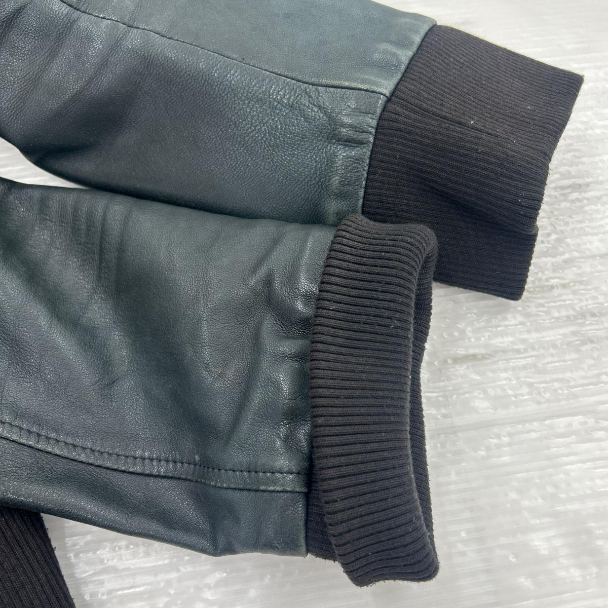 レザージャケット WHO'S WHO gallery Real Leather Flight Jacket L DGR L ブラック