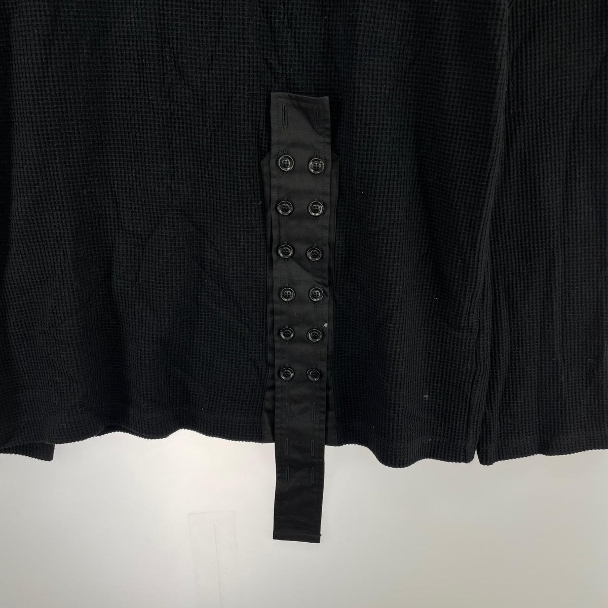 長袖Ｔシャツ ボタンストラップサーマルカットソー 3 ブラック