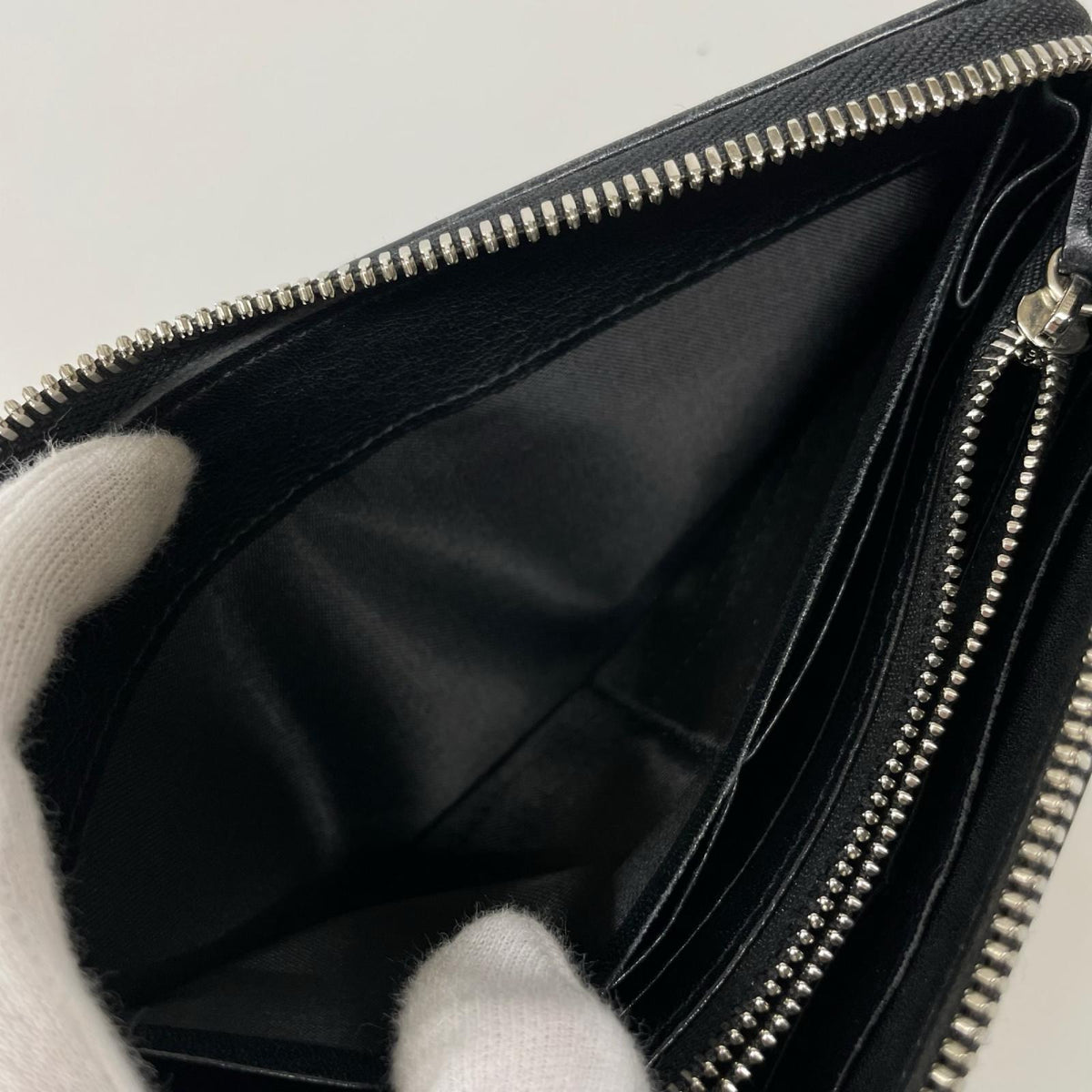 長財布 ニッティングメッシュジップウォレット BLK ブラック