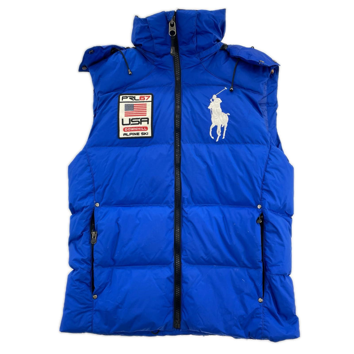 ダウンベスト POLO RALPH LAUREN USA製 ﾀﾞｳﾝﾍﾞｽﾄ ﾌﾞﾙｰ(S) S ブルー