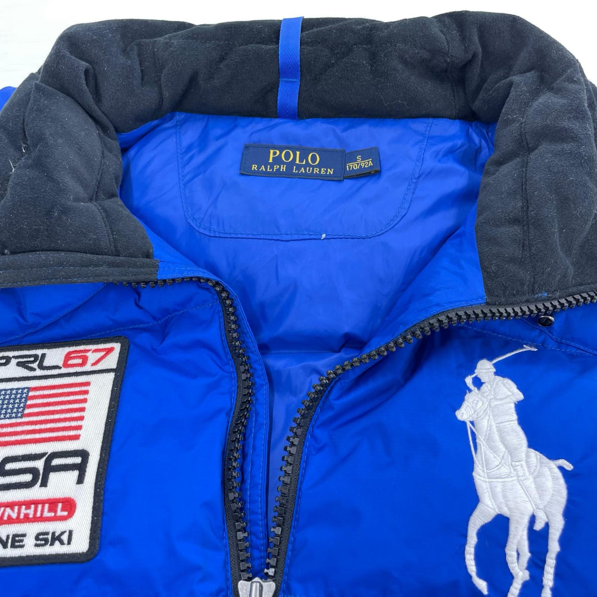 ダウンベスト POLO RALPH LAUREN USA製 ﾀﾞｳﾝﾍﾞｽﾄ ﾌﾞﾙｰ(S) S ブルー