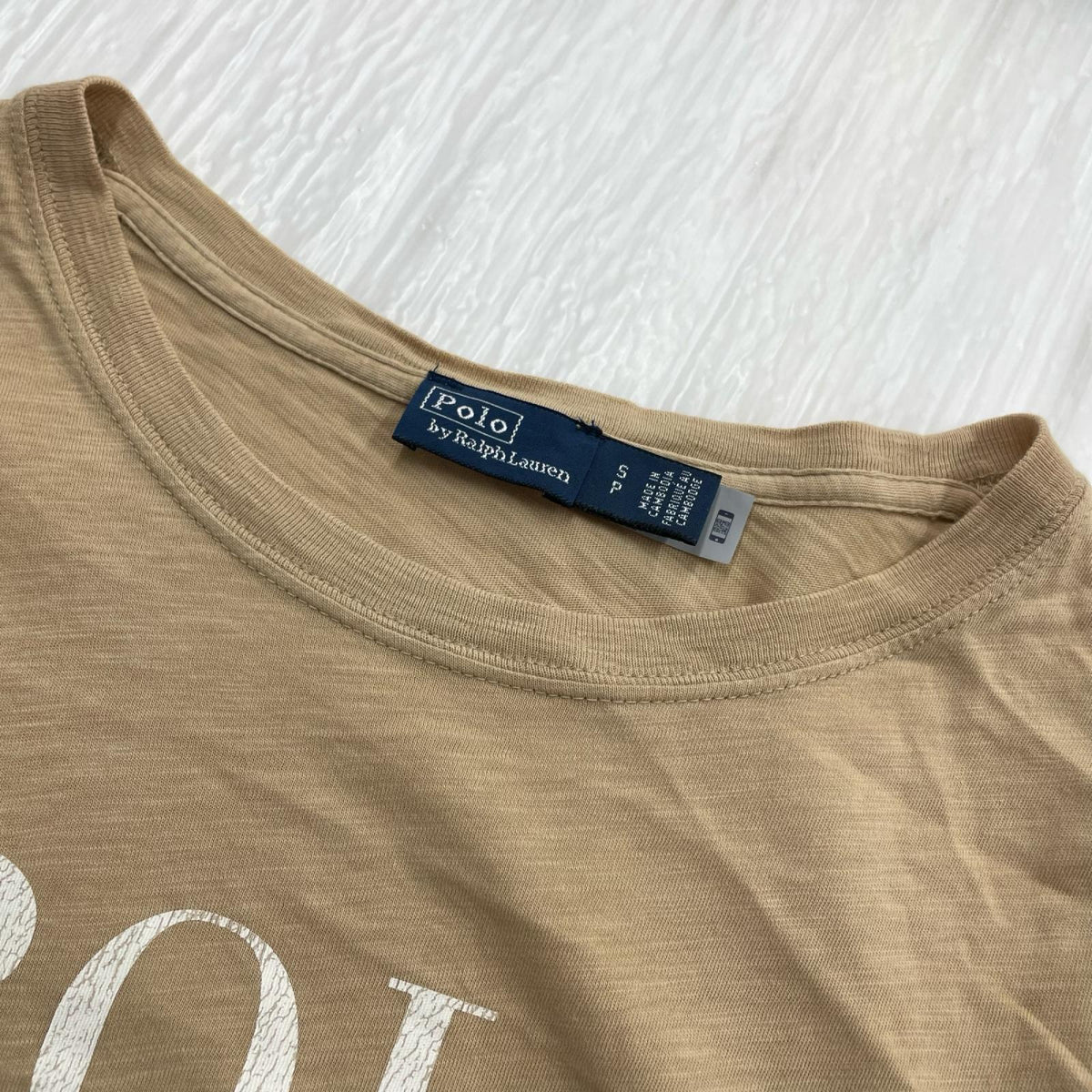 半袖Ｔシャツ QRﾀｸﾞ ﾌﾟﾘﾝﾄT ﾍﾞｰｼﾞｭ (S) S ベージュ
