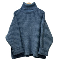 ニット CLANE 23AW/MIXYARN WIDE RIB TURTLE KNIT TOPS　1 1