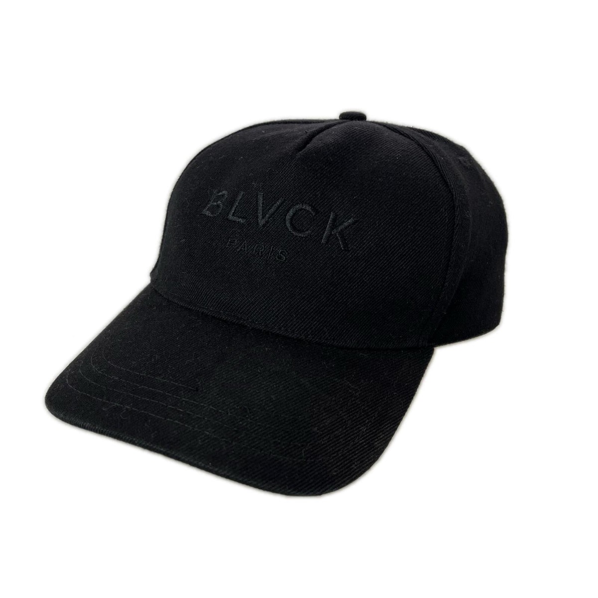 キャップ BLVCK PARIS ﾛｺﾞ銀 ブラック