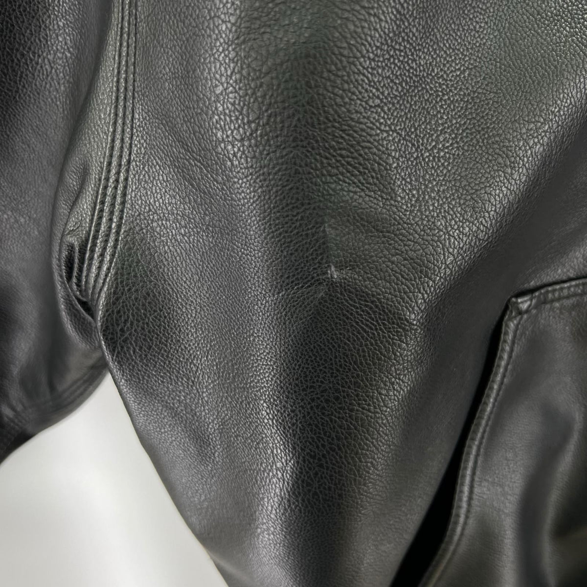ブルゾン FAUX LEATHER HOODED WORK JACKET 黒 L L ブラック