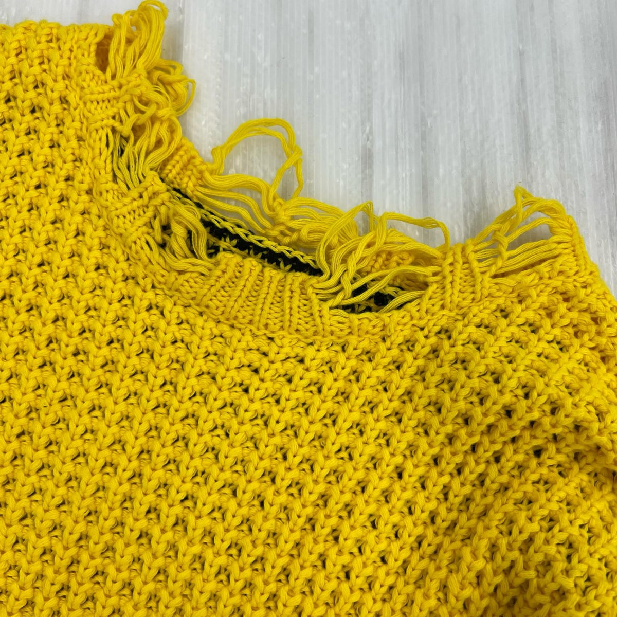 ニット CVTVLIST 22AW CRASH KNIT 2201010202 黄 (F) フリー イエロー