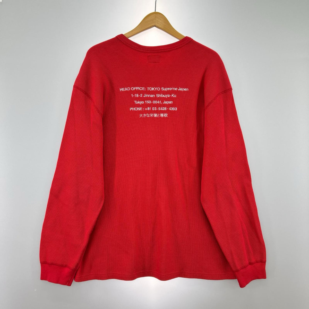 長袖Ｔシャツ 19FW HQ Waffle Thermal (L) L レッド