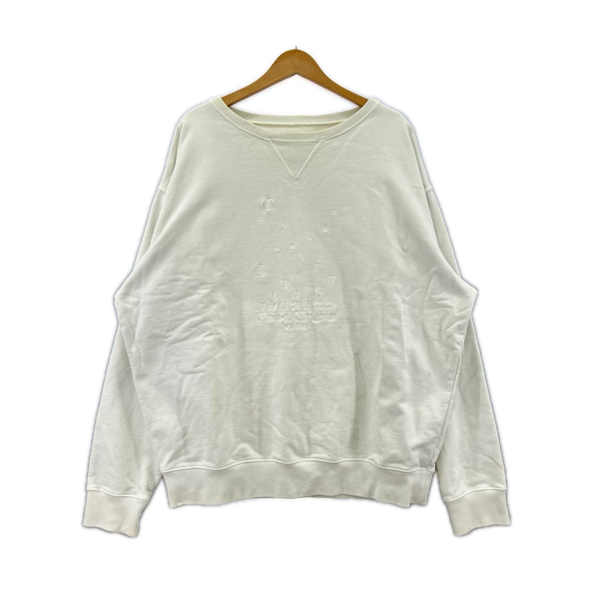 スウェット 23SS SWEAT SHIRT ﾅﾝﾊﾞﾘﾝｸﾞﾛｺﾞ Ｍ M ホワイト