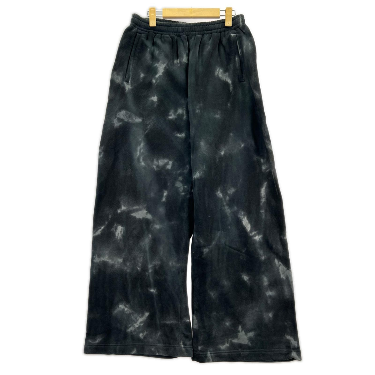 パンツ ensou. Tie-dye Wide Sweatpants ﾜｲﾄﾞｽｳｪｯﾄﾊﾟﾝﾂ L L ブラック