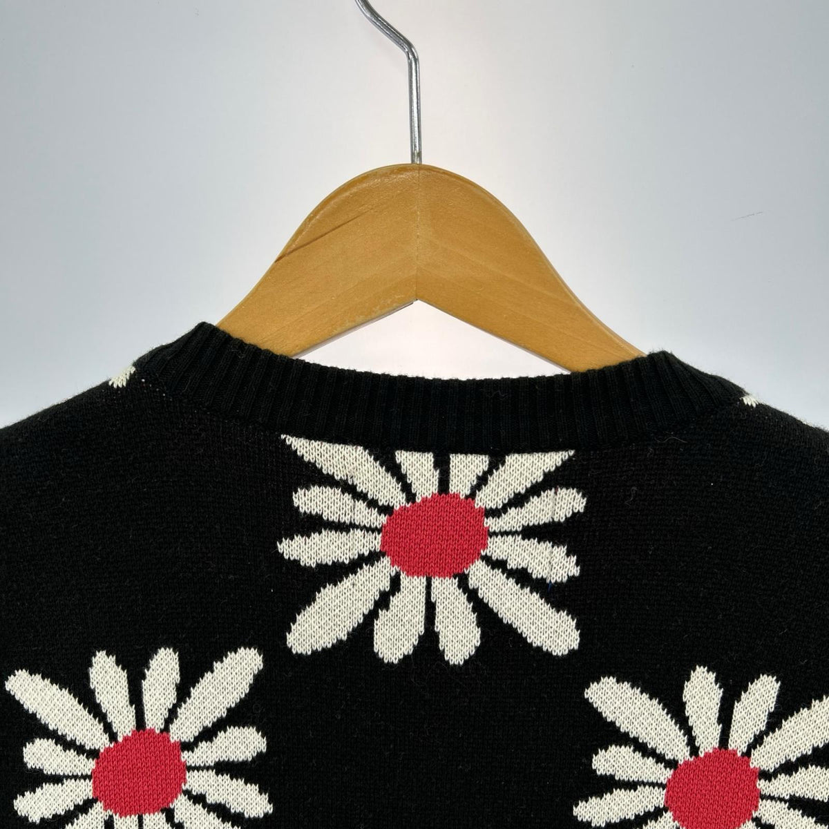 ニット AWAKE New York 花柄ﾆｯﾄﾍﾞｽﾄ BLK XXL ブラック
