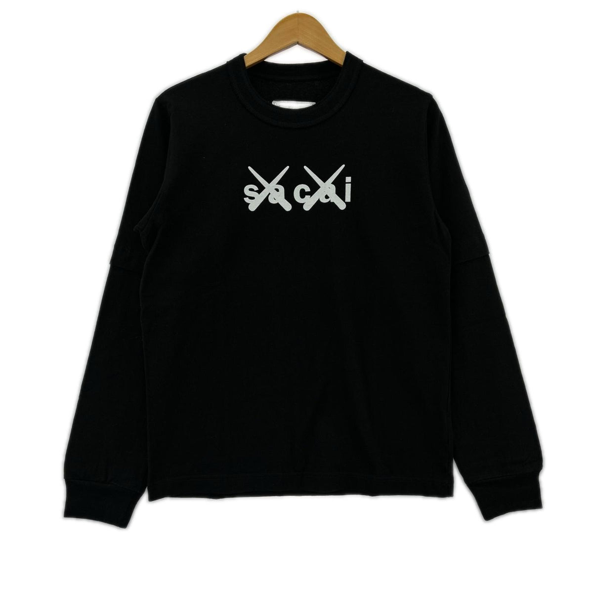 長袖Ｔシャツ ×KAWS 21AW Flock Print T-Shirt BLK (1) 1 ブラック