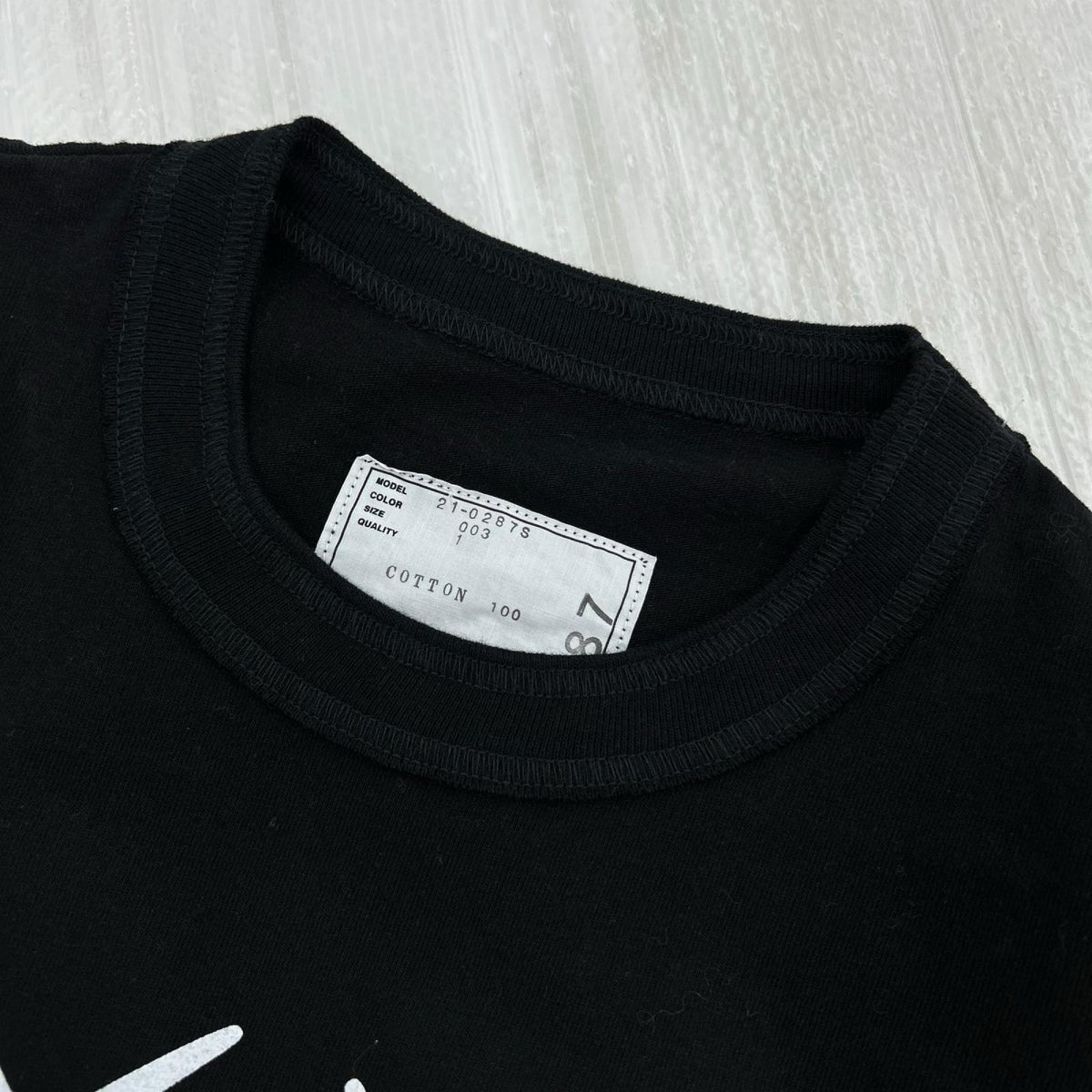 長袖Ｔシャツ ×KAWS 21AW Flock Print T-Shirt BLK (1) 1 ブラック