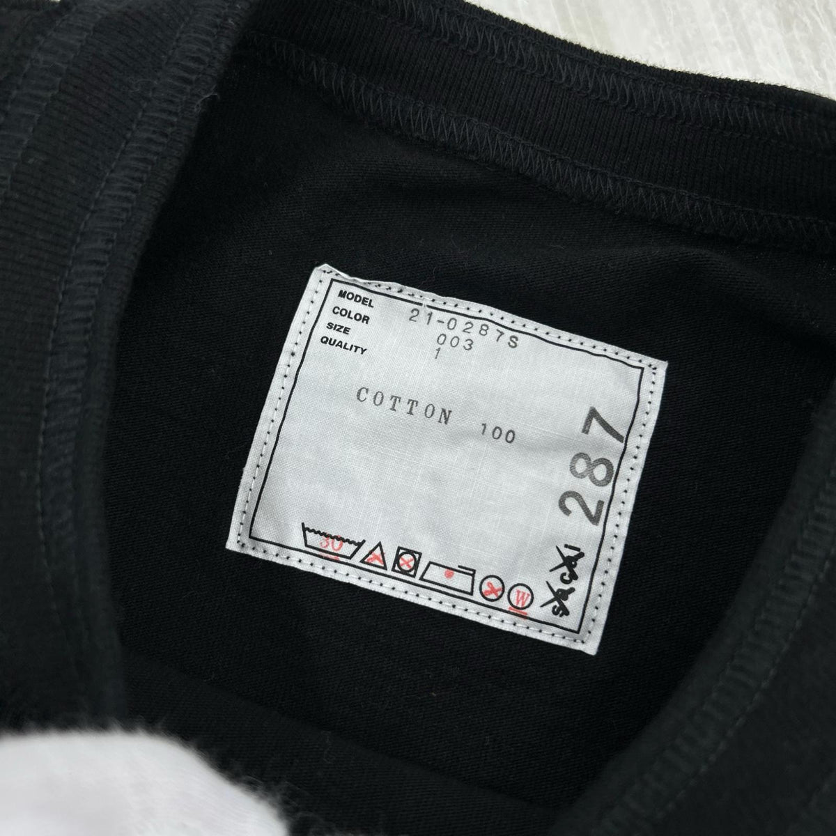 長袖Ｔシャツ ×KAWS 21AW Flock Print T-Shirt BLK (1) 1 ブラック