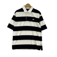 ポロシャツ ﾎﾞｰﾀﾞｰ SS RUGBY POLO 白/黒 M ブラック
