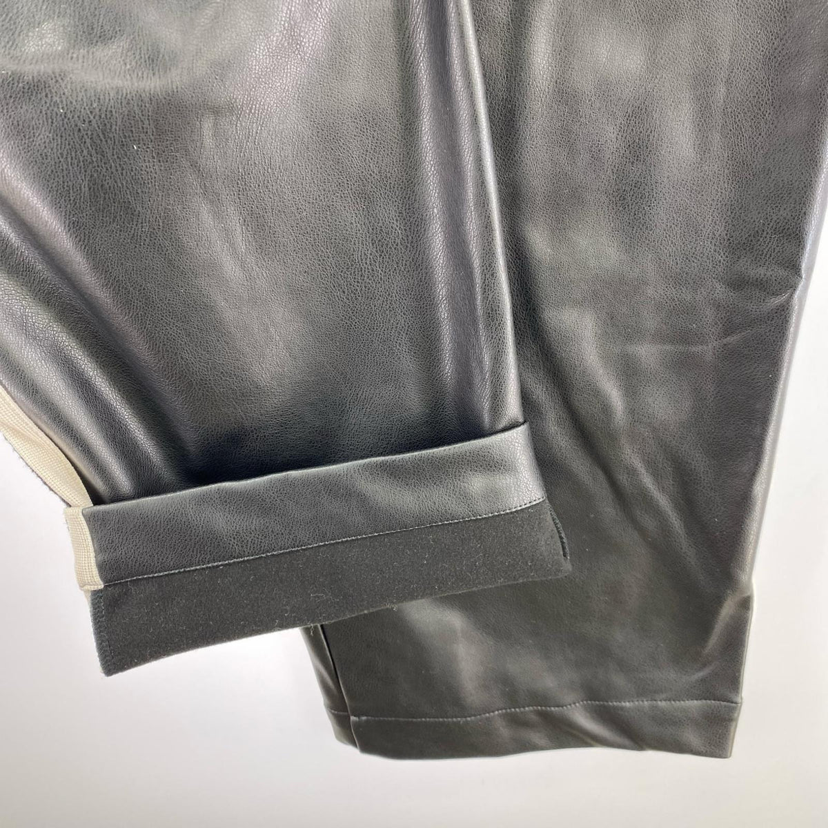 パンツ 22aw LEATHER TRACK PANTS S ブラック