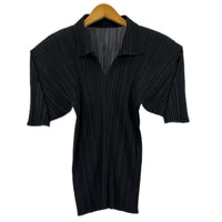 ポロシャツ プリーツポロシャツ Size3 BLK 3 ブラック