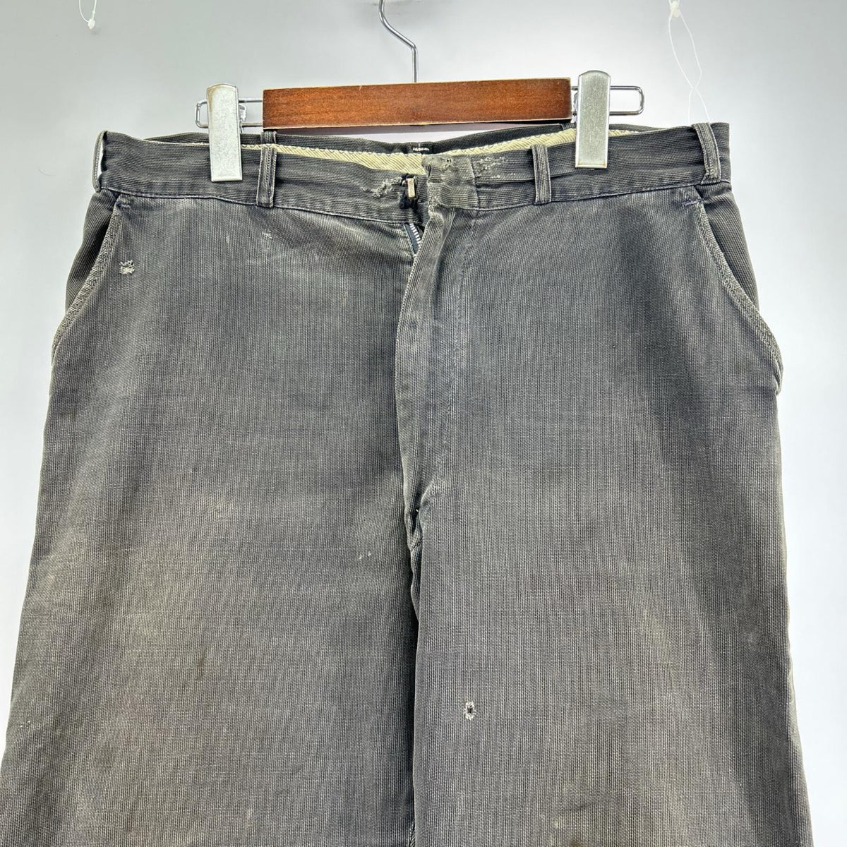 パンツ 40s-50s頃 ピケパンツ 実寸約33インチ グレー
