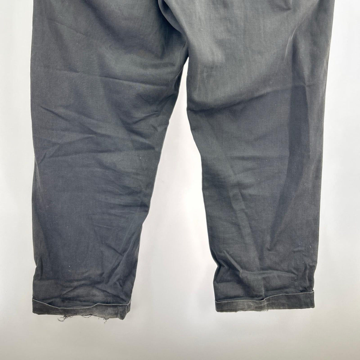 パンツ 30s-40s頃 針シンチ レーヨンスラックスパンツ W36 ブラック