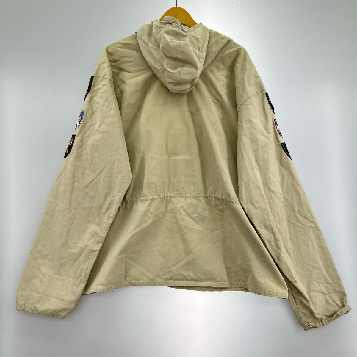 ジャケット Jaspa アノラックパーカー ワッペン ベージュ