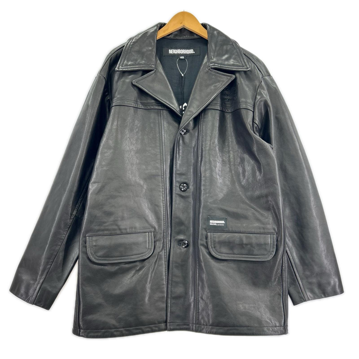 レザージャケット 24SS LEATHER JACKET 232SZNH-JKM03S (L) L ブラック